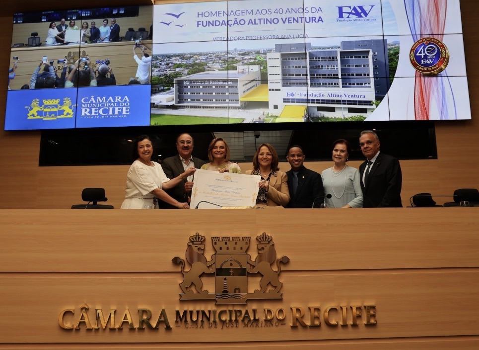 Câmara do Recife concede Medalha de Mérito José Mariano à Fundação Altino Ventura pelos seus 40 anos