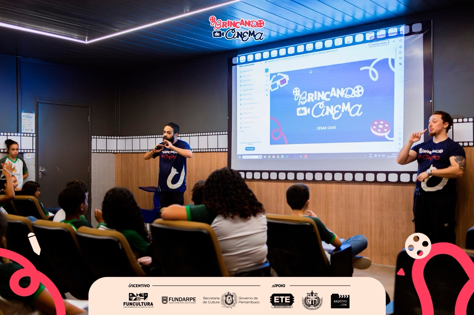 ETE Nelson Barbalho recebe oficinas de roteiro do projeto “Brincando de Cinema”, em Caruaru