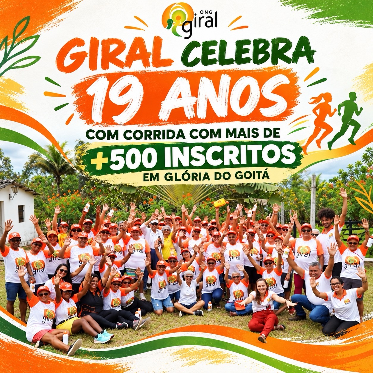 Giral comemora 19 anos com corrida inclusiva e mais de 500 inscritos em Glória do Goitá